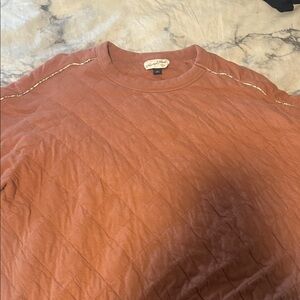 Quilted Rust Sweatshirt